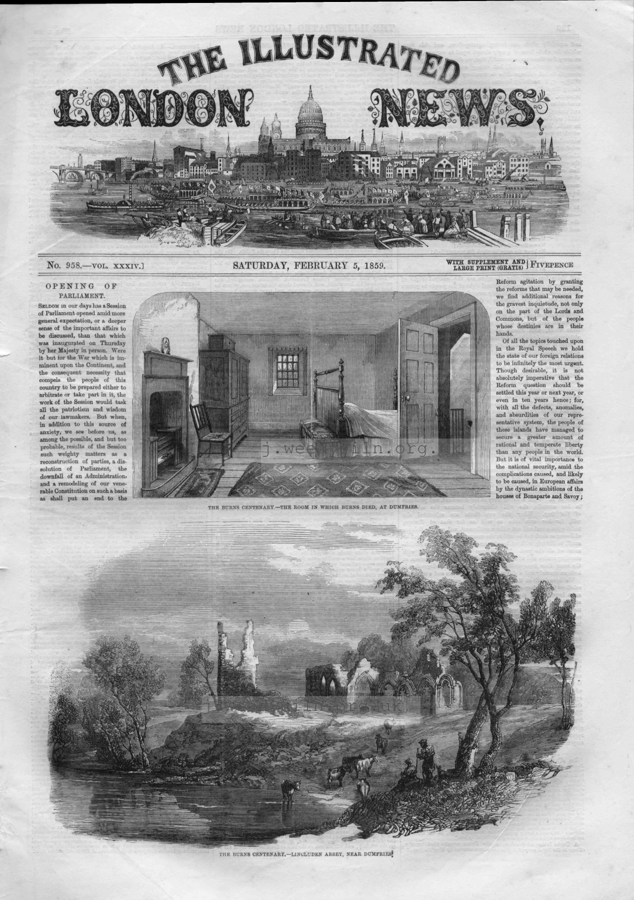 Where Burns died in Dumfries